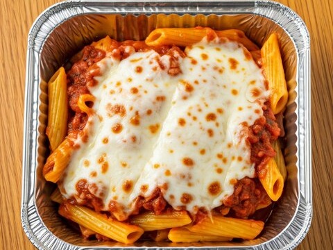 Half-Pan Rigatoni with Melted Mozzarella — photo 1 of 1